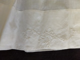 Girls Summer Dress Vintage 1920s Embroidery Flowers White Batiste Cotton Lot of 2