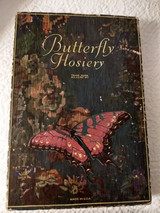 1920s Advertising Hosiery Stocking Paper Cardboard Box Butterfly 