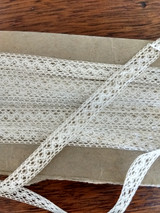 Antique Insertion Lace Trim White Cotton 1900s 9 Yards