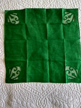 Green Vintage Hanky Handkerchief Arts Crafts Unused