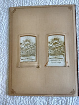 Antique 1880 Photo Album Single Cardboard Page Ephemera