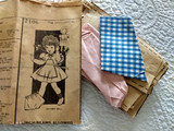 Vintage Fabric Cloth Doll Pattern Clothes 1940s Complete