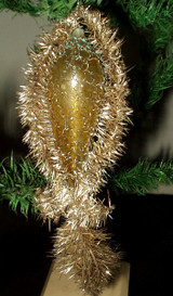 Glass Twisted Wire Tinsel Antique 1920 Christmas Tree Ornament 