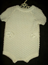 Vintage 1960s 1970s Bullocks Baby Knitted Suit Shortalls