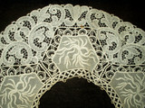 Vintage 1920 1930 Lace Embroidery Silk Insets Dress Collar