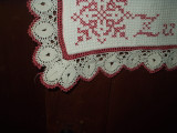 Victorian Turkey Redwork Embroidery Cross Stitch Dog Crochet Edge