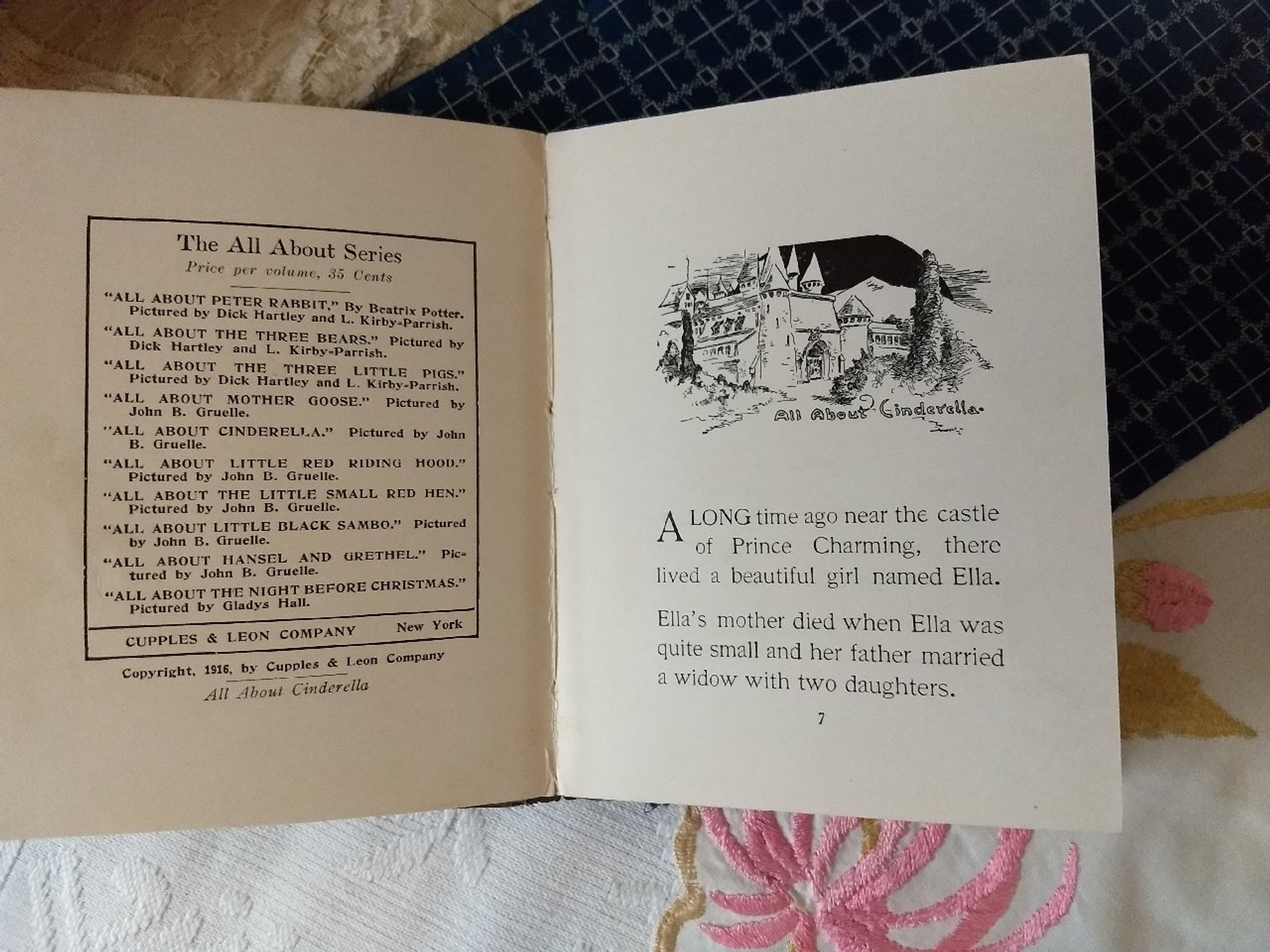 All About Cinderella Storybook John Gruelle 1916 Children Book - The ...