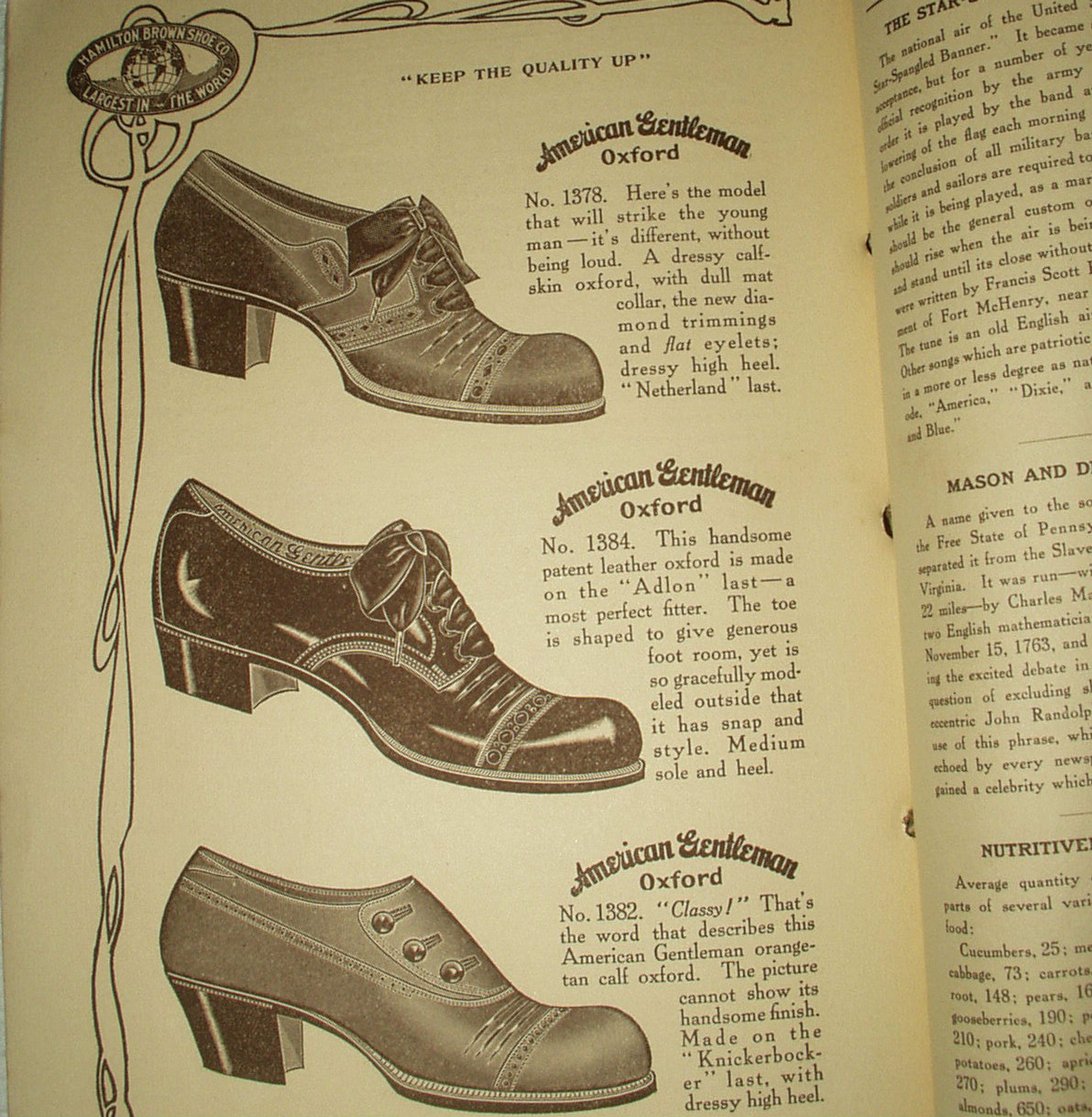 Vintage 1910 Hamilton Brown Shoe Household Catalog Book - The ...