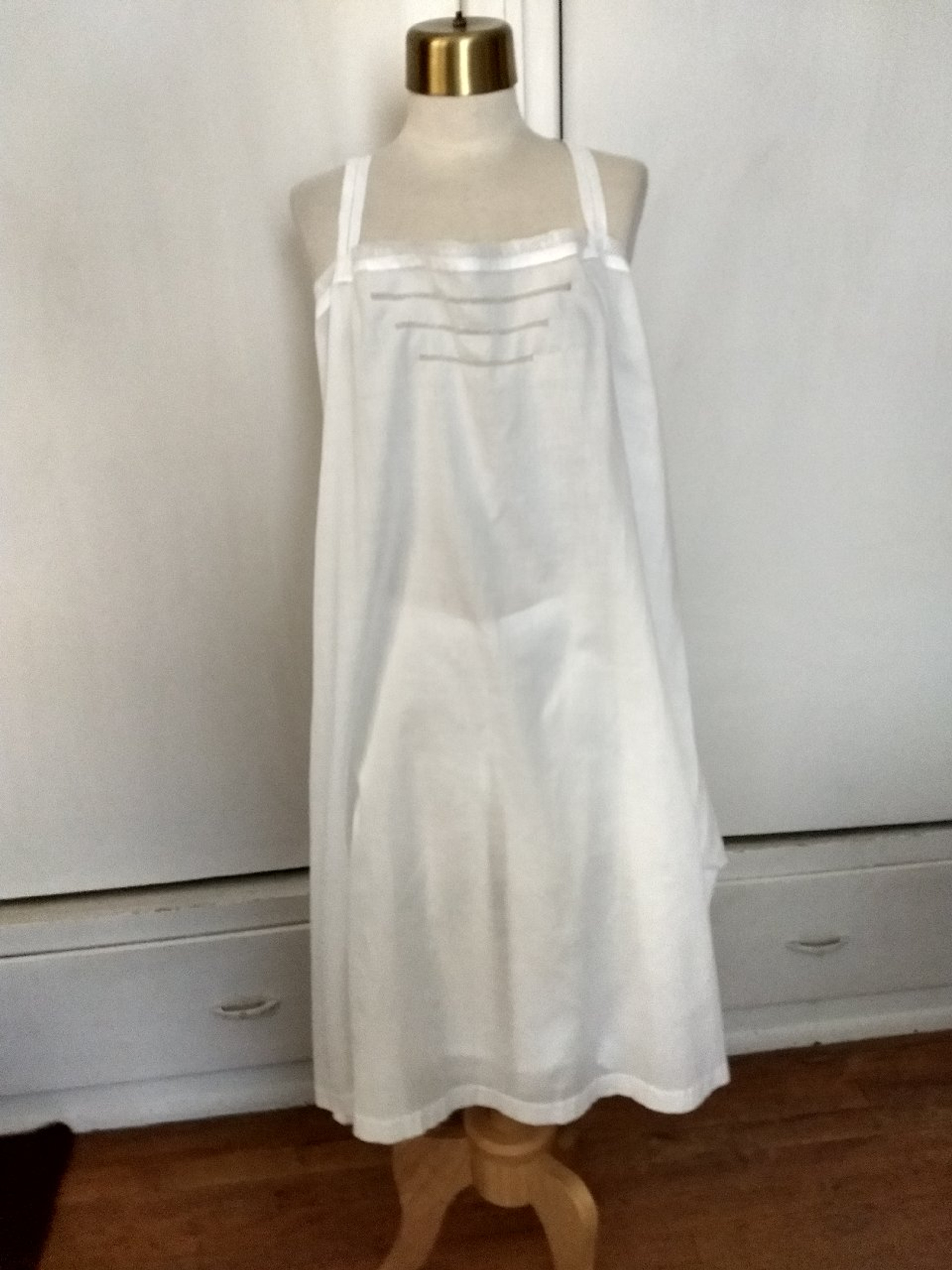 Antique French Cami Kickers Chemise Bloomer 1920s White Cotton Lace ...