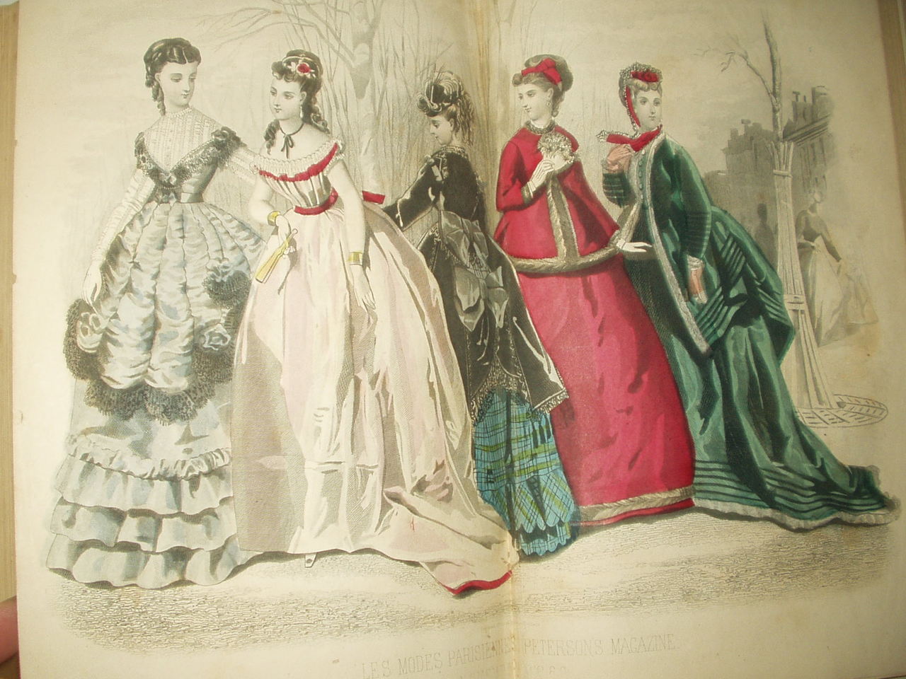 Late Hoop Era Fashion Plates Peterson's Magazine 1866-1870