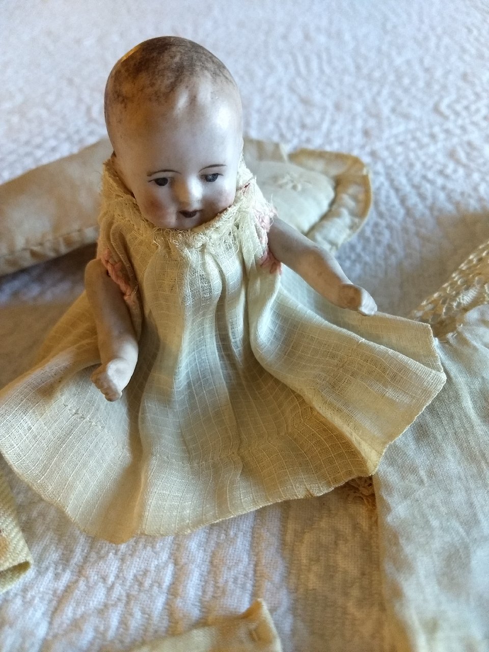 Antique Bisque Doll Germany 9769 Fully Jointed Painted Features Clothes