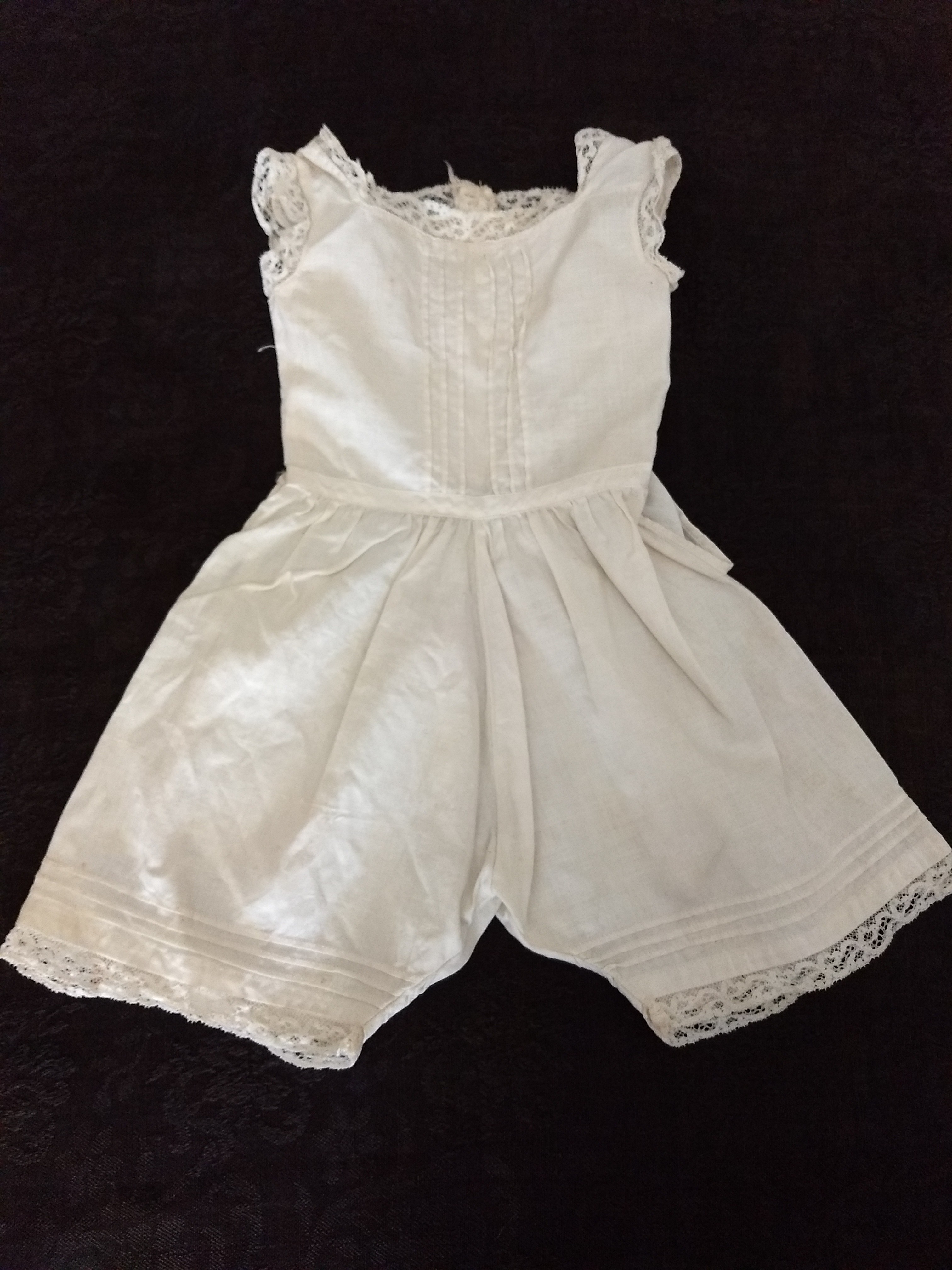 1900s Edwardian Cotton Lace Camisole and Drawers Set, Antique Undergarments  Bloomers and Cami Top