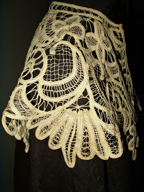 Antique Lace Collar American Battenberg handmade Victorian era –  mmmoonchild vintage