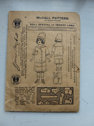 1900s Doll Dress Hat Pattern McCall Sewing Fashion Original Complete