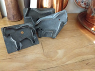 3 Tin Horse Cookie Cutter Antique Farmhouse Primitive Kitcheware Lot