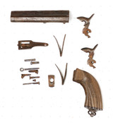 Unknown Double Barrel Pin Fire Pistol Single Shot
