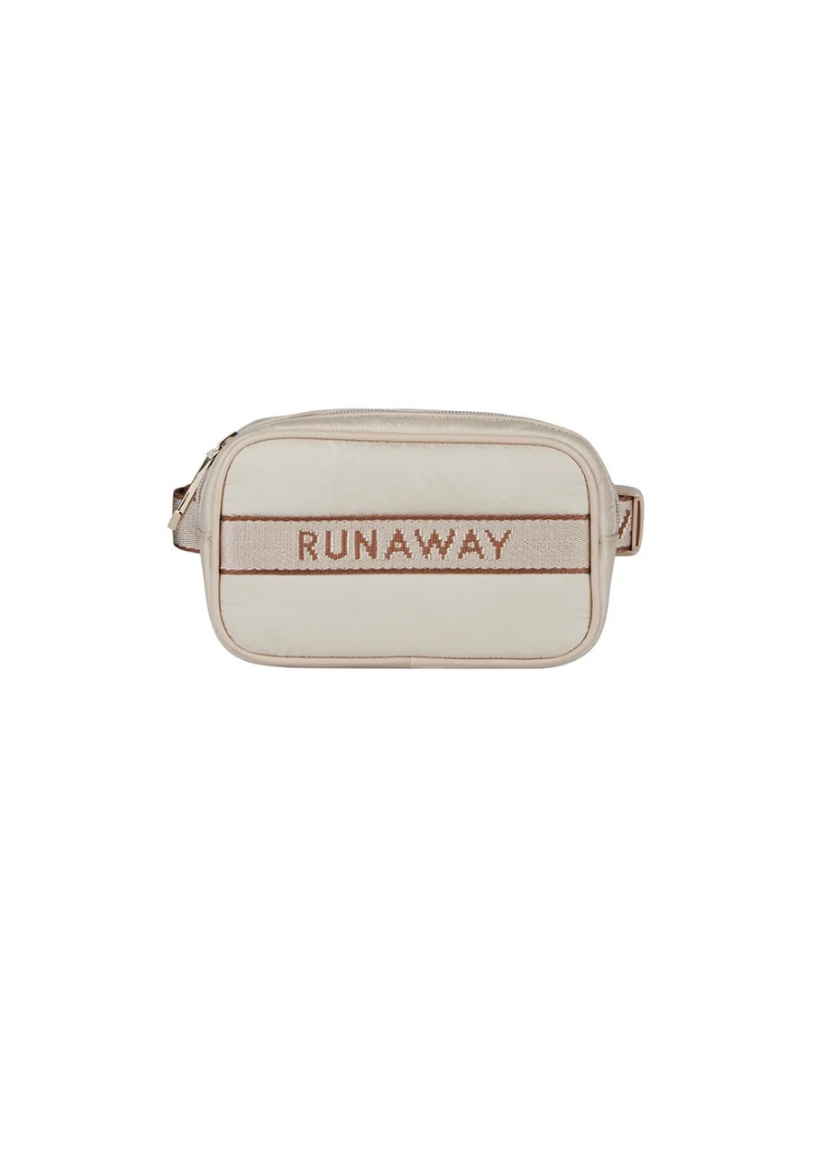 Karen Walker Runaway Mini Belt Bag Macadamia/Chestnut