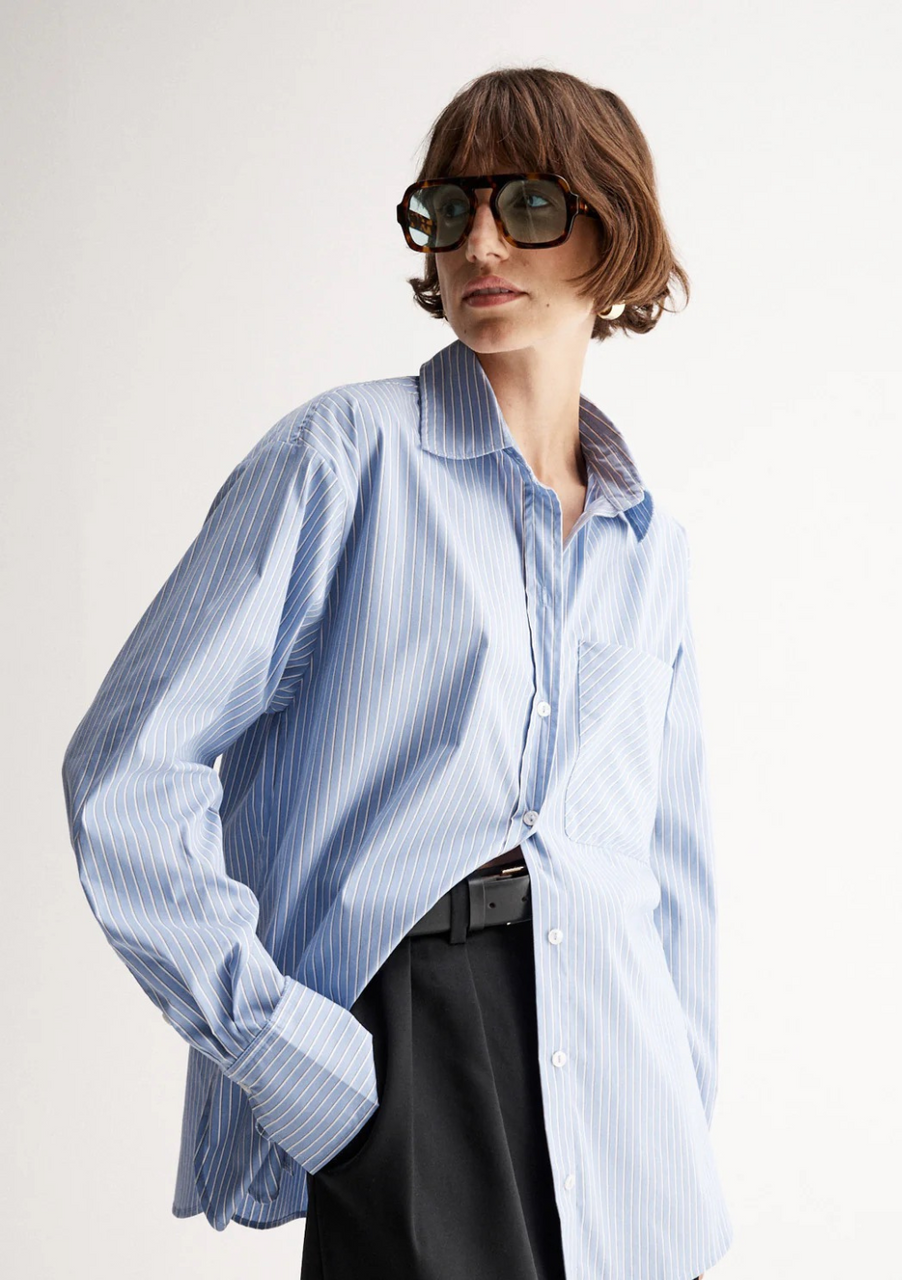 Elka | Darcy Shirt - Blue Stripe - Contain Boutique