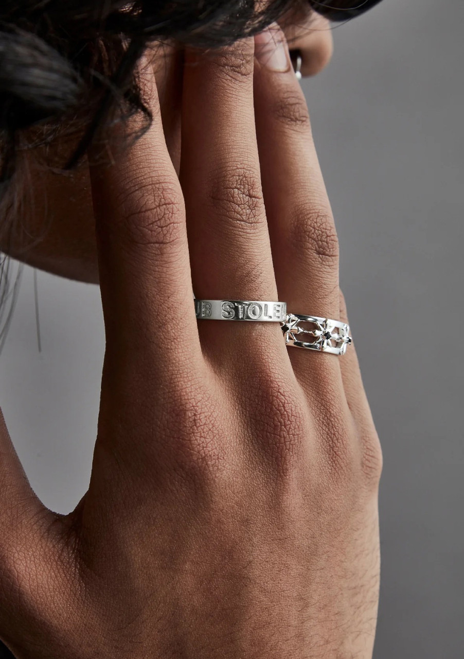 Stolen Girlfriends Club | Clean Logo Ring - Silver - Contain Boutique