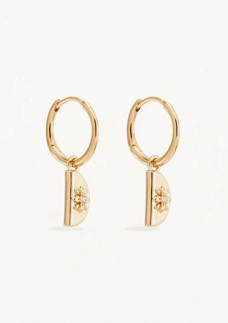 By Charlotte | Lotus Hoops - 18K Gold Vermeil By Charlotte | Lotus Hoops - 18K Gold Vermeil