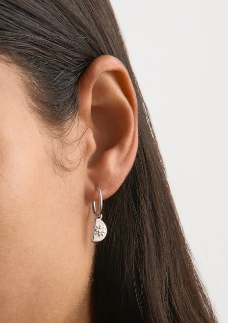 By Charlotte | Lotus Hoops - Sterling Silver By Charlotte | Lotus Hoops - Sterling Silver