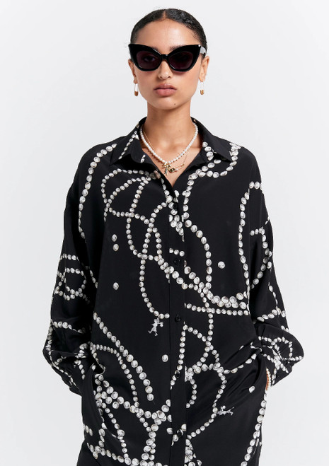 Karen Walker | Oversized Walker Shirt - Black