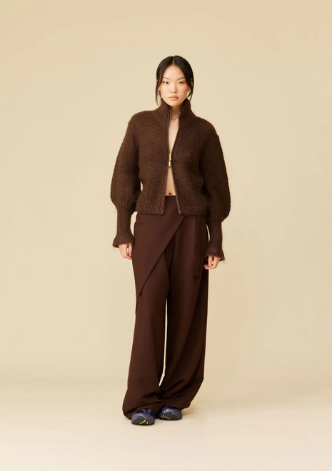 Ruby | Matilda Zip Cardigan - Cocoa