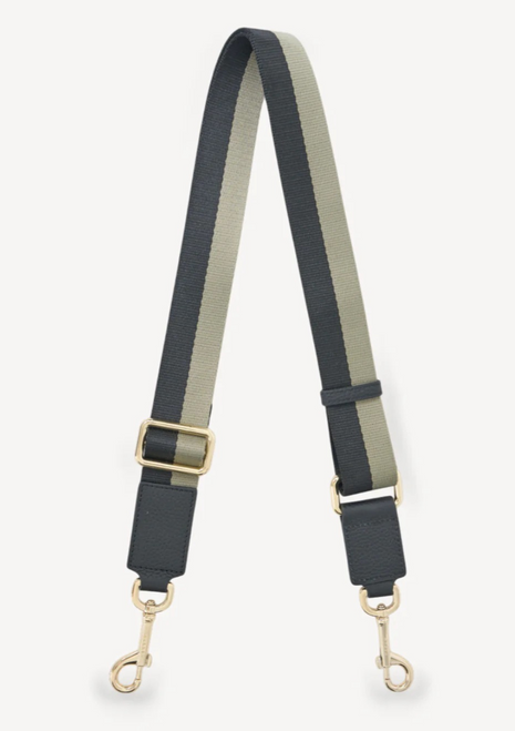 Saben | Feature Strap Webbing - Black + Eucalyptus Stripe Saben | Feature Strap Webbing - Black + Eucalyptus Stripe