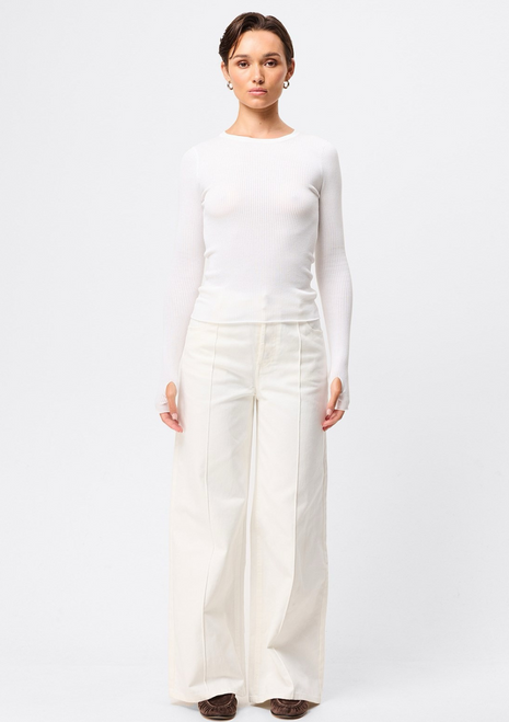 Mossman | Fine Line Knit - White Mossman | Fine Line Knit - White