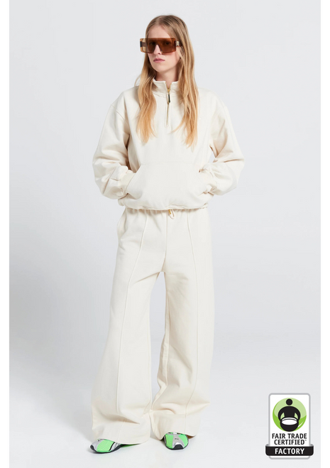 Karen Walker | Pin Tuck Track Pants - Ecru Karen Walker | Pin Tuck Track Pants - Ecru