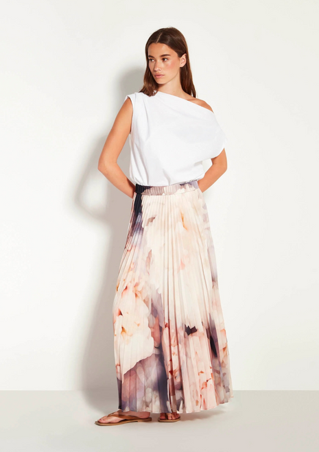 Juliette Hogan | Evelyn Pleat Skirt (Bloom Crepe) - Bouquet Juliette Hogan | Evelyn Pleat Skirt (Bloom Crepe) - Bouquet