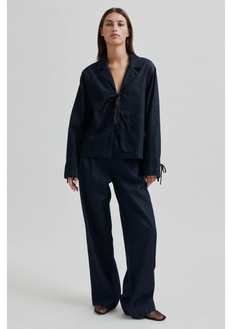 Second Female | Alluet Shirt - Dark Blue Denim Second Female | Alluet Shirt - Dark Blue Denim