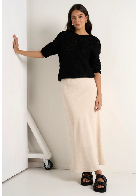 Re: Union Label | Bliss Natural Linen Bias Midi Skirt - Natural Re: Union Label | Bliss Natural Linen Bias Midi Skirt - Natural
