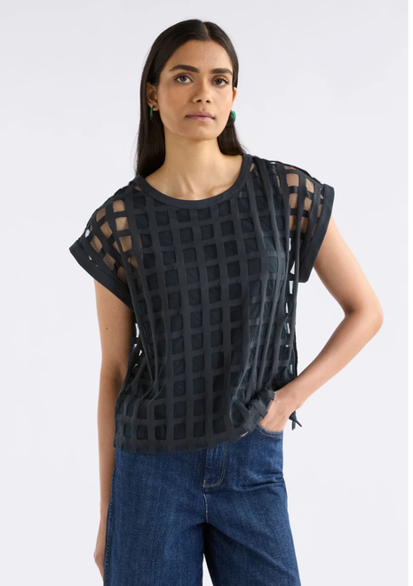 Elk | Grid Burnout Top - Space Blue