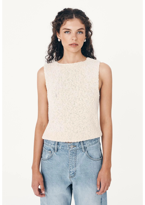 Rowie | Catalina Knit Tank - Creme