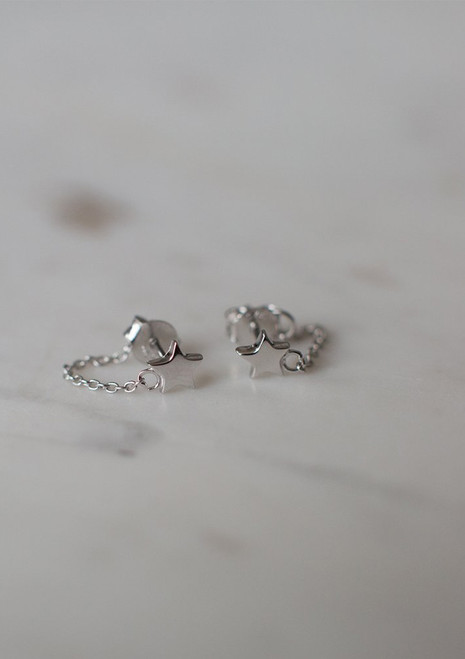 Sophie | Twinkle Chain Stud Earrings - Sterling Silver
