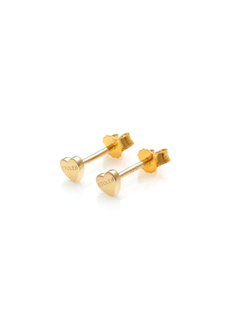 Stolen | Tiny Heart Earrings - Gold Plated
