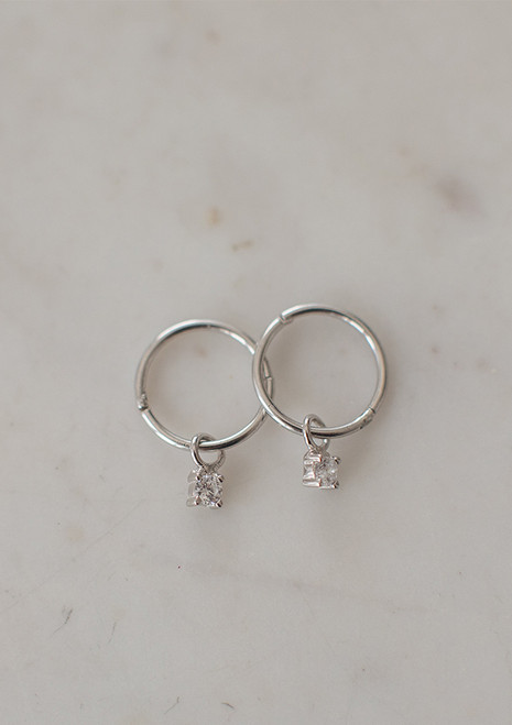 Sophie | Mini Rock Sleepers Clear - Silver
