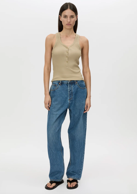 C&M | Nora Button Down Tank - Sepia