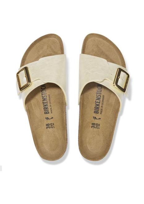 Birkenstock | Catalian Cushion Buckle Graceful (Regular) - Pearl White