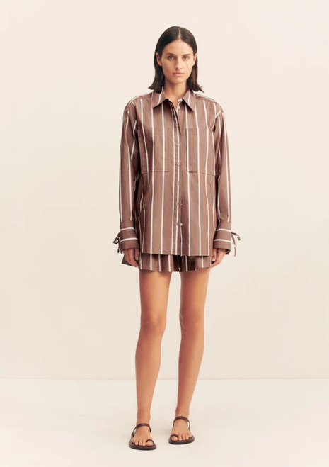 Shona Joy | Spencer Shirt - Café Au Lait