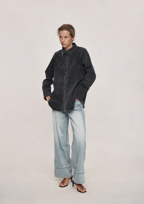 Marle | Crosta Shirt - Faded Black