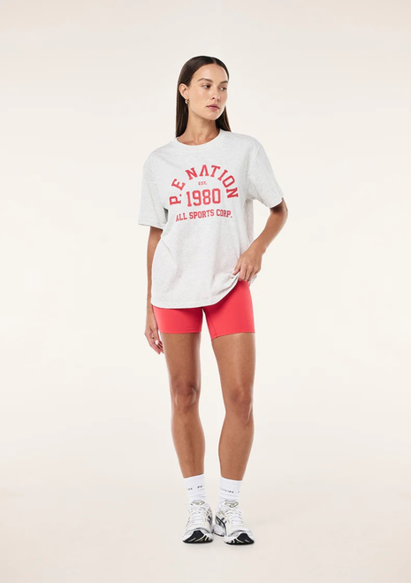 P.E Nation | Backspin Tee - Grey Marle