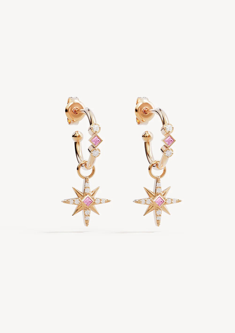 By Charlotte | Starry Night Hoops - 18K Gold Vermeil