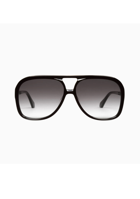 Valley | Bang - Gloss Black With Gold Metal/Black Gradient Lens