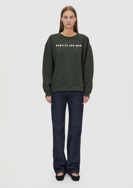 C&M | Anca Graphic Sweater - Bottle Green
