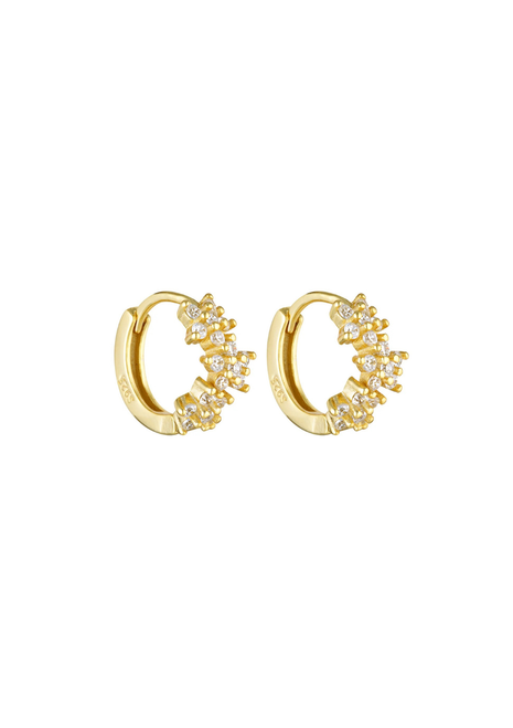 Porter Jewellery | Galaxy Huggies - Gold/Clear
