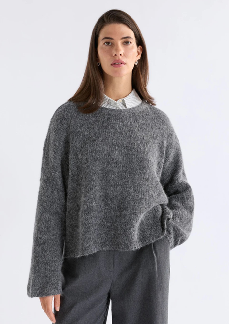 Elk | Agna Sweater - Mid Grey Marle