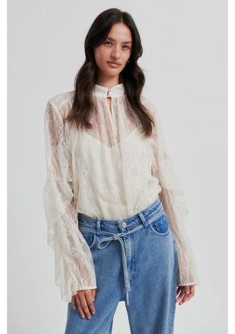 Second Female | Sybell Lace Blouse - Soft Beige