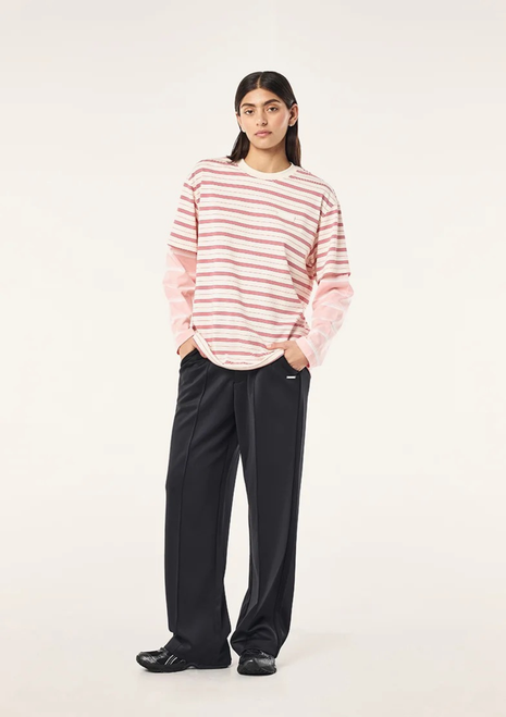 P.E Nation | Spark LS Tee - Soft Pink Stripe
